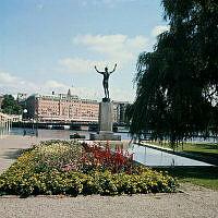 Strömparterren med Carl Milles staty 