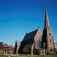 Engelska kyrkan sedd västerifrån.