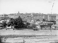 Bryggargatan mot Kungsholmen. Utsikt från Centralbangården.