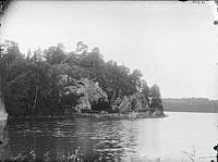 Brunnsviken, vy från Bergianska trädgården.