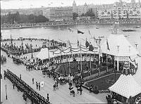 Skeppsbron. Ankomstceremoni för Kronprinsessan Margareta.