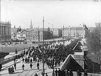 Norrbo mot Gustav Adolfs torg, vaktparad.