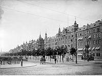 Strandvägen västerut vid Djurgårdsbron.