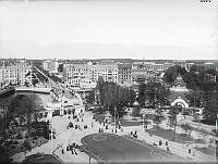 Stockholmsutställningen 1897, vy mot Strandvägen.