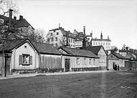 Stigbergsparken. Tjärhovsgatan 61-63, rivet 1908.