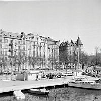 Kvarteret Bajonetten. Strandvägen 55-57 från Djurgårdsbron.