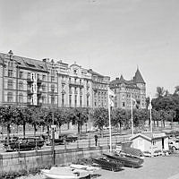 Kvarteret Bajonetten. Strandvägen 53-57 från Djurgårdsbron.