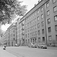 Linnégatan 90 och 92, mot Strandvägen.