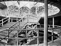 Fiskeripaviljongen vid Stockholmsutställningen 1897 under byggnad.