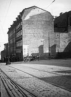 Hornsgatan 3 och 1 österut. En skylt med texten 