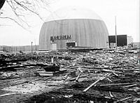 Området vid Stockholmsutställningens Planetarium rivs.