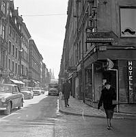 Drottninggatan sedd söderut från Vattugatan.