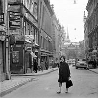 Drottninggatan sedd söderut vid Jakobsgatan.