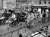 Trafikstockning på Västra slussbron