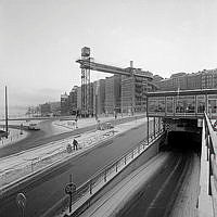 Slussen: Katarinavägen och Katarinahissen.