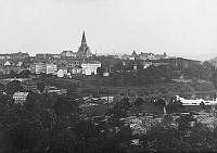 Utsikt åt nordost mot Södermalm och Hammarby sjö. I bakgrunden Sofia kyrka.