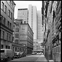 Bondegatan sedd mot Götgatan vid Skattehuset.