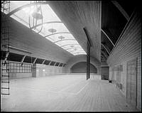 Interiör av Tennispaviljongen i Saltsjöbaden, riven 1918.