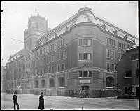 Centralpostkontoret vid Vasagatan 28 vid vintertid.