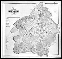 Ritningsförslag till utvidgning av Borås stadsplan av P. Hallman 1902.