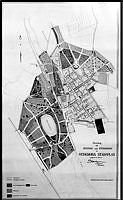 Ritningsförslag till ändring och utvidgning av Hedemora stad av P. Hallman 1905.
