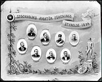 Gruppbild med Stockholms amatör förenings styrelse 1894.