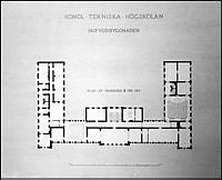 Ritning av Kongl. Tekniska Högskolans huvudbyggnad, 2 tr, Drottninggatan 95.