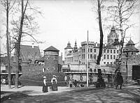Stockholmsutställningen 1897, Gamla Stockholm, entré.