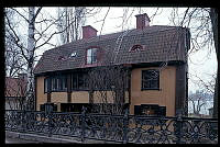 Alberget 4A, Djurgårdsvägen 124 -128. Exteriör av huvudbyggnaden, fasaden mot Djurgårdsvägen.