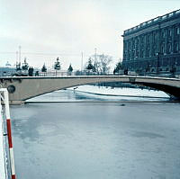 Riksbron och Riksdagshuset från Rosenbad.