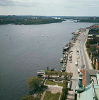 Utsikt från Stadshustornet mot Norr Mälarstrand och Riddarfjärden.