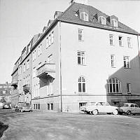 Hörnet Sköldungagatan 1 t.h. och Friggagatan 8.