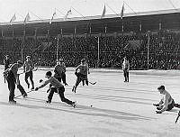 Landskamp i bandy 1933, Sverige - Finland. På Stadion.