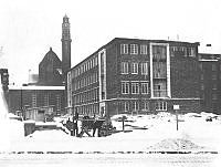 Borgarskolan under byggnad, i fonden Engelbrektskyrkan.