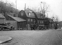 Äldre trähusbebyggelse nedanför Ersta kapell. Folkungagatan 113.