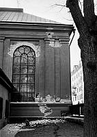 Kungsholms kyrka/Ulrika Eleonora kyrka, ena hörnet, i samband med restaurering.