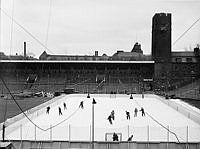 Ishockeyträning på Stadion.
