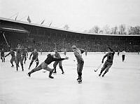 Bandymatch på Stadion mellan AIK och Nässjö.