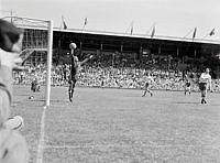 Fotbollsmatch mellan Djurgården och Halmia.