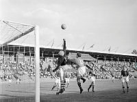 Fotbollsmatch på Stockholms stadion