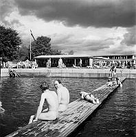 Ringvägen 96, Eriksdalsbadet. Friluftsbad. (Troligtvis det bad som bestod av bassängerna från Eriksdals vattenverk som lades ned 1923).