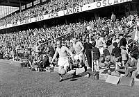 Råsundastadion. Fotbollsmatch mellan AIK och Råå.