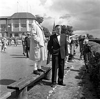 Skansen. Indiens premiärminister Jawaharlal Nehru besöker Stockholm och äter lunch med exportföreningen på Solliden.