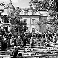 Evangeliska Fosterlands-Stiftelsens missionsinstitut i Johannelund. Årskonferens med 1000 deltagare,