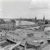 Utsikt över Södermalmstorg/Slussen mot nordväst.