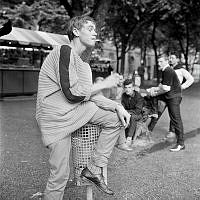 Kungsträdgården. Porträtt av Klaus Greve från Hamburg.