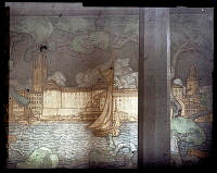 Stadshuset. Prins Eugens målning av Staden vid vattnet i Prinsens galleri.