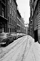 Norra Smedjegatan söderut mot Jakobsgatan.