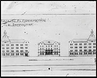 Ritningsförslag till ny Arbetsinrättning i kvarteret Skarpskytten på Södermalm.