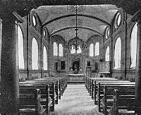 Interiör av kyrkan vid Borgerskapets änkehus.